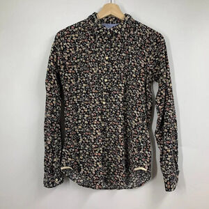 Birds of‎ Paradise Trovata Women's Ditsy Floral Pattern Corduroy Shirt Size XS